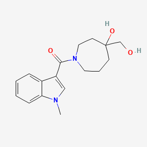 molecular formula C17H22N2O3 B5458594 4-(hydroxymethyl)-1-[(1-methyl-1H-indol-3-yl)carbonyl]-4-azepanol 