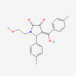 3-hydroxy-5-(4-iodophenyl)-1-(2-methoxyethyl)-4-(4-methylbenzoyl)-1,5-dihydro-2H-pyrrol-2-one