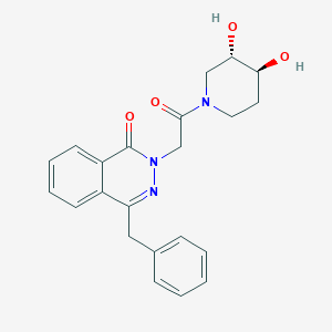 4-benzyl-2-{2-[(3S*,4S*)-3,4-dihydroxypiperidin-1-yl]-2-oxoethyl}phthalazin-1(2H)-one