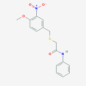 2-[(4-methoxy-3-nitrobenzyl)thio]-N-phenylacetamide