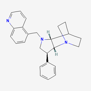 molecular formula C25H27N3 B5458654 (2R*,3S*,6R*)-3-phenyl-5-(5-quinolinylmethyl)-1,5-diazatricyclo[5.2.2.0~2,6~]undecane 
