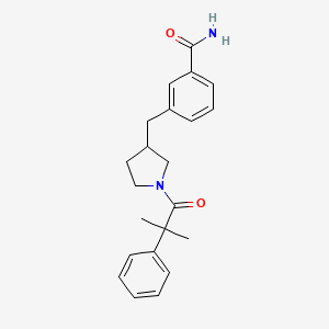 molecular formula C22H26N2O2 B5458662 3-{[1-(2-methyl-2-phenylpropanoyl)pyrrolidin-3-yl]methyl}benzamide 
