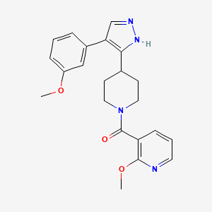 2-methoxy-3-({4-[4-(3-methoxyphenyl)-1H-pyrazol-5-yl]piperidin-1-yl}carbonyl)pyridine