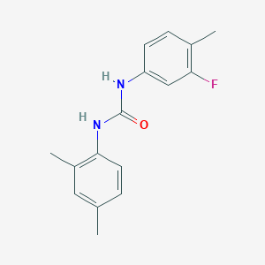 molecular formula C16H17FN2O B5458721 N-(2,4-dimethylphenyl)-N'-(3-fluoro-4-methylphenyl)urea 