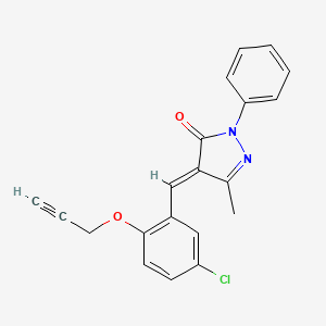 4-[5-chloro-2-(2-propyn-1-yloxy)benzylidene]-5-methyl-2-phenyl-2,4-dihydro-3H-pyrazol-3-one