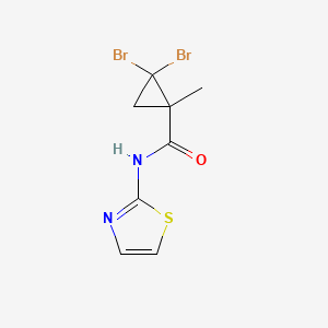 molecular formula C8H8Br2N2OS B5458755 2,2-dibromo-1-methyl-N-1,3-thiazol-2-ylcyclopropanecarboxamide 
