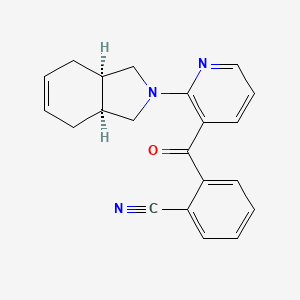 molecular formula C21H19N3O B5458761 2-({2-[(3aR*,7aS*)-1,3,3a,4,7,7a-hexahydro-2H-isoindol-2-yl]-3-pyridinyl}carbonyl)benzonitrile 