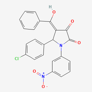 4-benzoyl-5-(4-chlorophenyl)-3-hydroxy-1-(3-nitrophenyl)-1,5-dihydro-2H-pyrrol-2-one