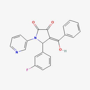 4-benzoyl-5-(3-fluorophenyl)-3-hydroxy-1-(3-pyridinyl)-1,5-dihydro-2H-pyrrol-2-one