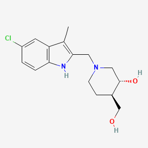 molecular formula C16H21ClN2O2 B5458813 (3R*,4R*)-1-[(5-chloro-3-methyl-1H-indol-2-yl)methyl]-4-(hydroxymethyl)-3-piperidinol 