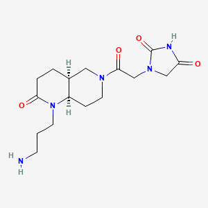 1-{2-[rel-(4aS,8aR)-1-(3-aminopropyl)-2-oxooctahydro-1,6-naphthyridin-6(2H)-yl]-2-oxoethyl}-2,4-imidazolidinedione hydrochloride