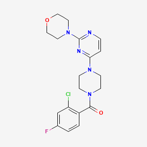 4-{4-[4-(2-chloro-4-fluorobenzoyl)-1-piperazinyl]-2-pyrimidinyl}morpholine