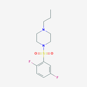 molecular formula C13H18F2N2O2S B5458912 1-[(2,5-difluorophenyl)sulfonyl]-4-propylpiperazine 