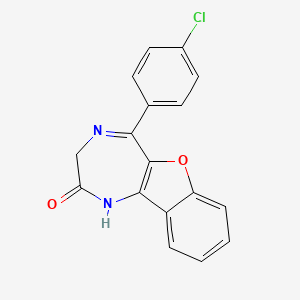 5-(4-chlorophenyl)-1,3-dihydro-2H-[1]benzofuro[3,2-e][1,4]diazepin-2-one