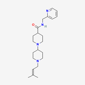 molecular formula C22H34N4O B5458927 1'-(3-methylbut-2-en-1-yl)-N-(pyridin-2-ylmethyl)-1,4'-bipiperidine-4-carboxamide 
