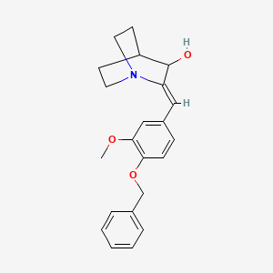 molecular formula C22H25NO3 B5458931 2-[4-(benzyloxy)-3-methoxybenzylidene]quinuclidin-3-ol 
