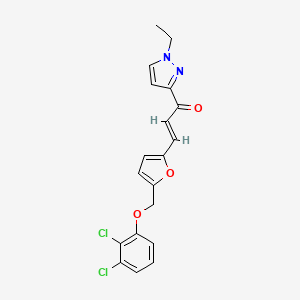 3-{5-[(2,3-dichlorophenoxy)methyl]-2-furyl}-1-(1-ethyl-1H-pyrazol-3-yl)-2-propen-1-one