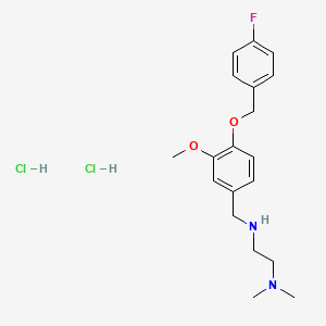 molecular formula C19H27Cl2FN2O2 B5458937 N'-{4-[(4-fluorobenzyl)oxy]-3-methoxybenzyl}-N,N-dimethyl-1,2-ethanediamine dihydrochloride 