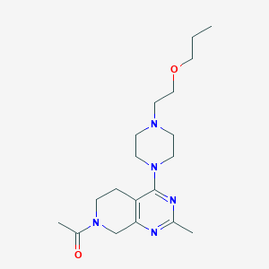 molecular formula C19H31N5O2 B5458957 7-acetyl-2-methyl-4-[4-(2-propoxyethyl)piperazin-1-yl]-5,6,7,8-tetrahydropyrido[3,4-d]pyrimidine 