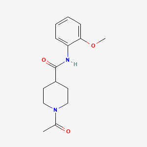 molecular formula C15H20N2O3 B5458977 1-acetyl-N-(2-methoxyphenyl)-4-piperidinecarboxamide 
