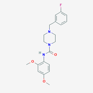 molecular formula C20H24FN3O3 B5458986 N-(2,4-dimethoxyphenyl)-4-(3-fluorobenzyl)-1-piperazinecarboxamide 