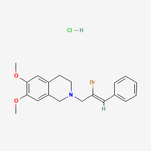 molecular formula C20H23BrClNO2 B5458995 2-(2-bromo-3-phenyl-2-propen-1-yl)-6,7-dimethoxy-1,2,3,4-tetrahydroisoquinoline hydrochloride 