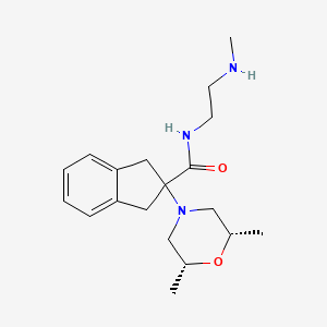 2-[(2R*,6S*)-2,6-dimethyl-4-morpholinyl]-N-[2-(methylamino)ethyl]-2-indanecarboxamide