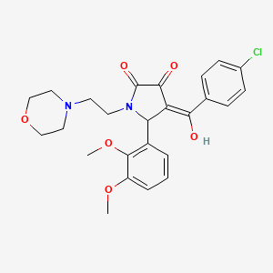molecular formula C25H27ClN2O6 B5459023 4-(4-chlorobenzoyl)-5-(2,3-dimethoxyphenyl)-3-hydroxy-1-[2-(4-morpholinyl)ethyl]-1,5-dihydro-2H-pyrrol-2-one 