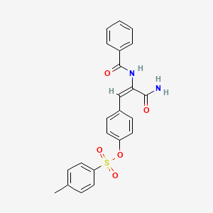 4-[3-amino-2-(benzoylamino)-3-oxo-1-propen-1-yl]phenyl 4-methylbenzenesulfonate