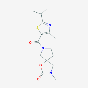 molecular formula C15H21N3O3S B5459067 7-[(2-isopropyl-4-methyl-1,3-thiazol-5-yl)carbonyl]-3-methyl-1-oxa-3,7-diazaspiro[4.4]nonan-2-one 