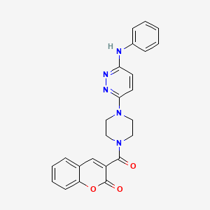 3-{[4-(6-anilino-3-pyridazinyl)-1-piperazinyl]carbonyl}-2H-chromen-2-one