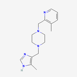 1-[(4-methyl-1H-imidazol-5-yl)methyl]-4-[(3-methyl-2-pyridinyl)methyl]piperazine