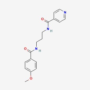 N-{3-[(4-methoxybenzoyl)amino]propyl}isonicotinamide