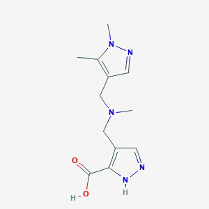 4-{[[(1,5-dimethyl-1H-pyrazol-4-yl)methyl](methyl)amino]methyl}-1H-pyrazole-3-carboxylic acid