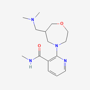 molecular formula C15H24N4O2 B5459139 2-{6-[(dimethylamino)methyl]-1,4-oxazepan-4-yl}-N-methylnicotinamide 