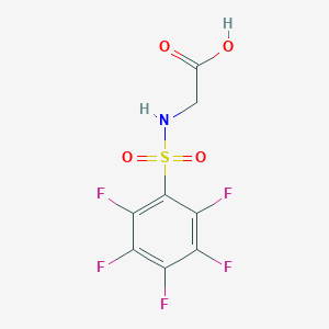 molecular formula C8H4F5NO4S B5459145 N-[(pentafluorophenyl)sulfonyl]glycine 