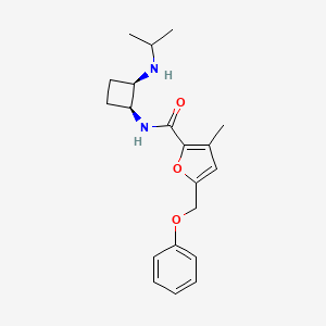 N-[(1S*,2R*)-2-(isopropylamino)cyclobutyl]-3-methyl-5-(phenoxymethyl)-2-furamide