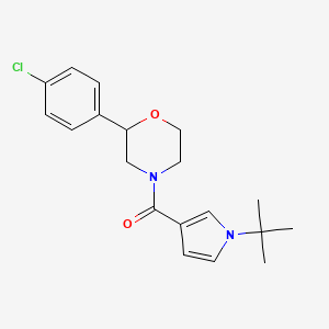 molecular formula C19H23ClN2O2 B5459184 4-[(1-tert-butyl-1H-pyrrol-3-yl)carbonyl]-2-(4-chlorophenyl)morpholine 
