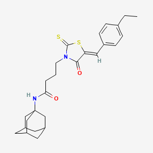 N-1-adamantyl-4-[5-(4-ethylbenzylidene)-4-oxo-2-thioxo-1,3-thiazolidin-3-yl]butanamide