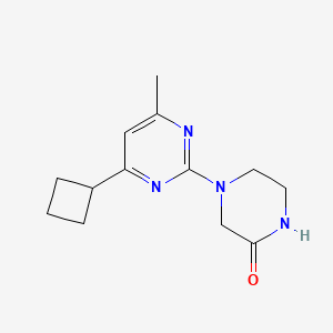 molecular formula C13H18N4O B5459218 4-(4-cyclobutyl-6-methylpyrimidin-2-yl)piperazin-2-one 