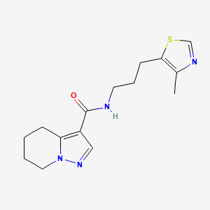 N-[3-(4-methyl-1,3-thiazol-5-yl)propyl]-4,5,6,7-tetrahydropyrazolo[1,5-a]pyridine-3-carboxamide