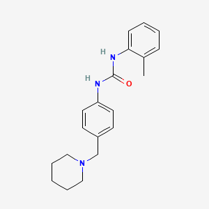 molecular formula C20H25N3O B5459223 N-(2-methylphenyl)-N'-[4-(1-piperidinylmethyl)phenyl]urea 