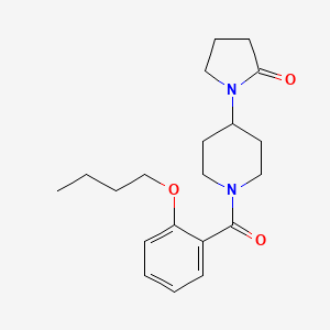 molecular formula C20H28N2O3 B5459273 1-[1-(2-butoxybenzoyl)piperidin-4-yl]pyrrolidin-2-one 