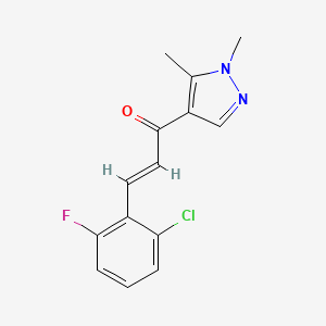 3-(2-chloro-6-fluorophenyl)-1-(1,5-dimethyl-1H-pyrazol-4-yl)-2-propen-1-one