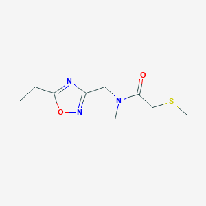 N-[(5-ethyl-1,2,4-oxadiazol-3-yl)methyl]-N-methyl-2-(methylthio)acetamide