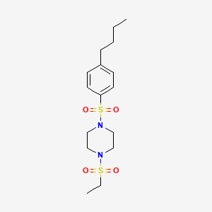 molecular formula C16H26N2O4S2 B5459311 1-[(4-butylphenyl)sulfonyl]-4-(ethylsulfonyl)piperazine 