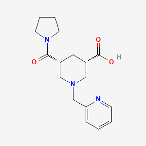 (3S*,5R*)-1-(2-pyridinylmethyl)-5-(1-pyrrolidinylcarbonyl)-3-piperidinecarboxylic acid
