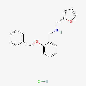 molecular formula C19H20ClNO2 B5459329 [2-(benzyloxy)benzyl](2-furylmethyl)amine hydrochloride 