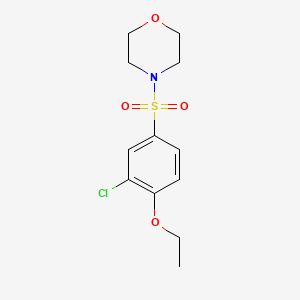molecular formula C12H16ClNO4S B5459337 4-[(3-chloro-4-ethoxyphenyl)sulfonyl]morpholine 