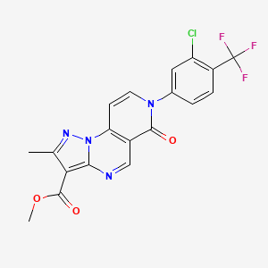 methyl 7-[3-chloro-4-(trifluoromethyl)phenyl]-2-methyl-6-oxo-6,7-dihydropyrazolo[1,5-a]pyrido[3,4-e]pyrimidine-3-carboxylate